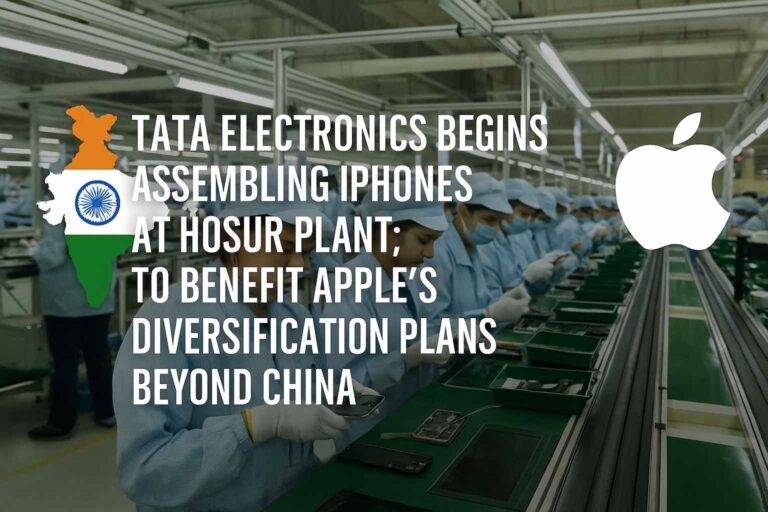 Tata Starts iPhone Assembly in India at Hosur Plant