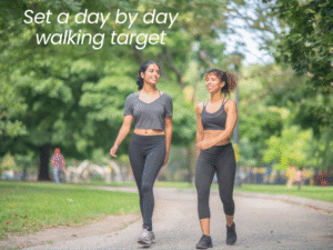Set day by day walking target